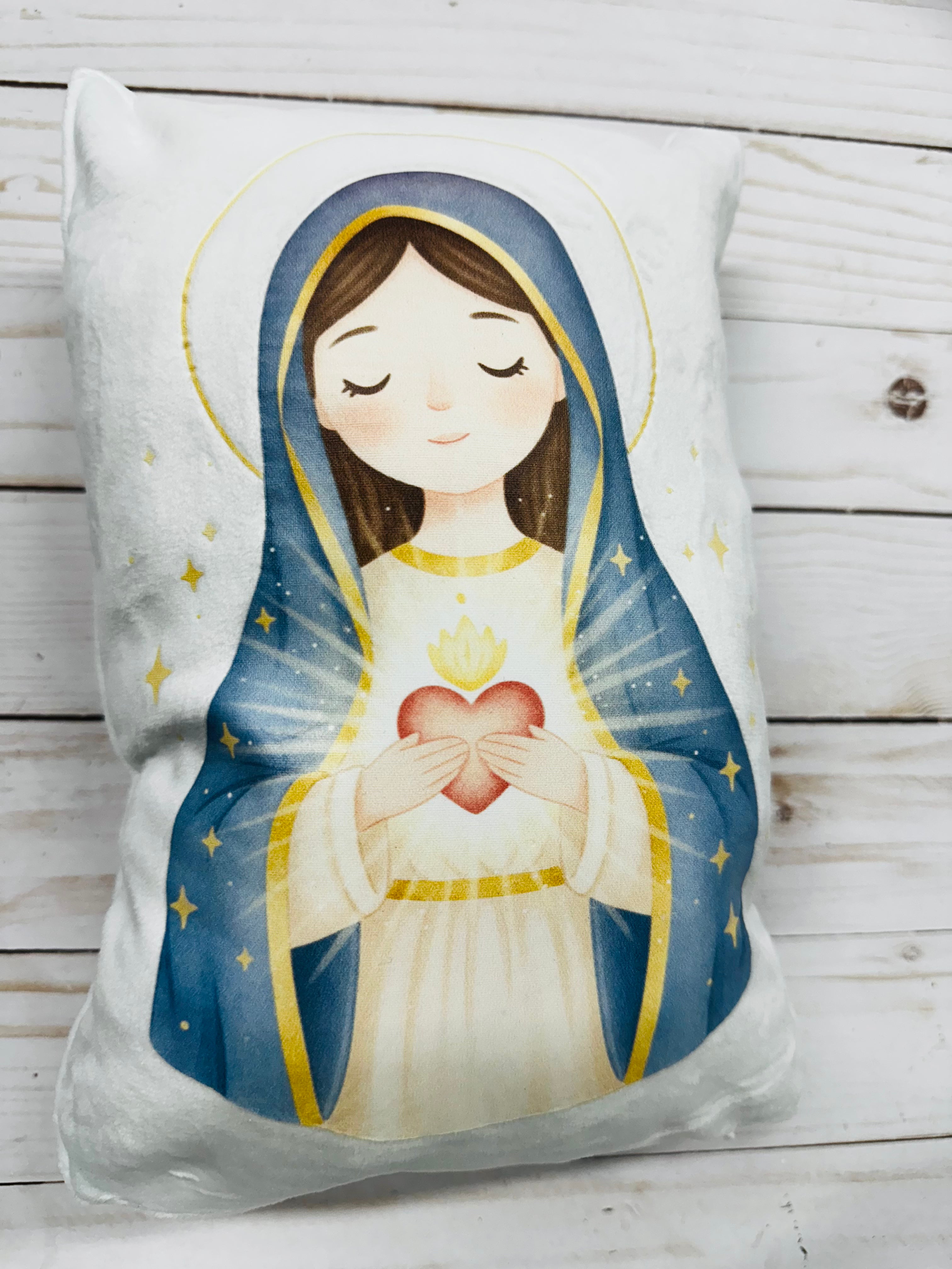 Charming Immaculate Heart of Mary Plush Doll Pillow